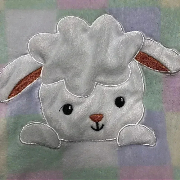 Pastel Soft Lamb Baby Blanket - Picture 2 of 12